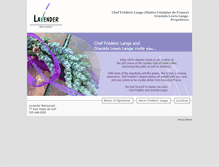 Tablet Screenshot of lavenderrestaurant.com